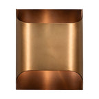 Polished Copper Double LED Wall Light on a white background
