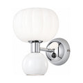 Pumpkin Shade Chrome Wall Sconce on a white background