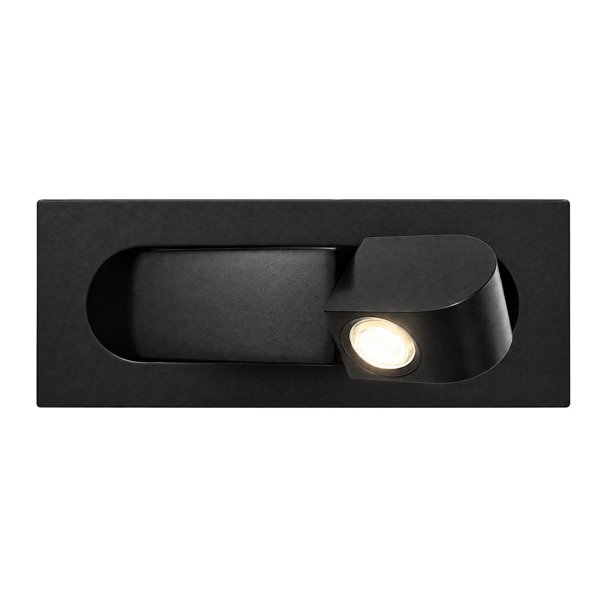 Recessed Pop-Out Bedside Reading Wall Light on a white background
