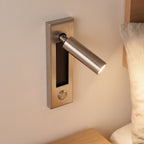 Close-up of the swivel tube and button