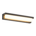Rectangular Metal and Acrylic Outdoor Wall Light on a white background
