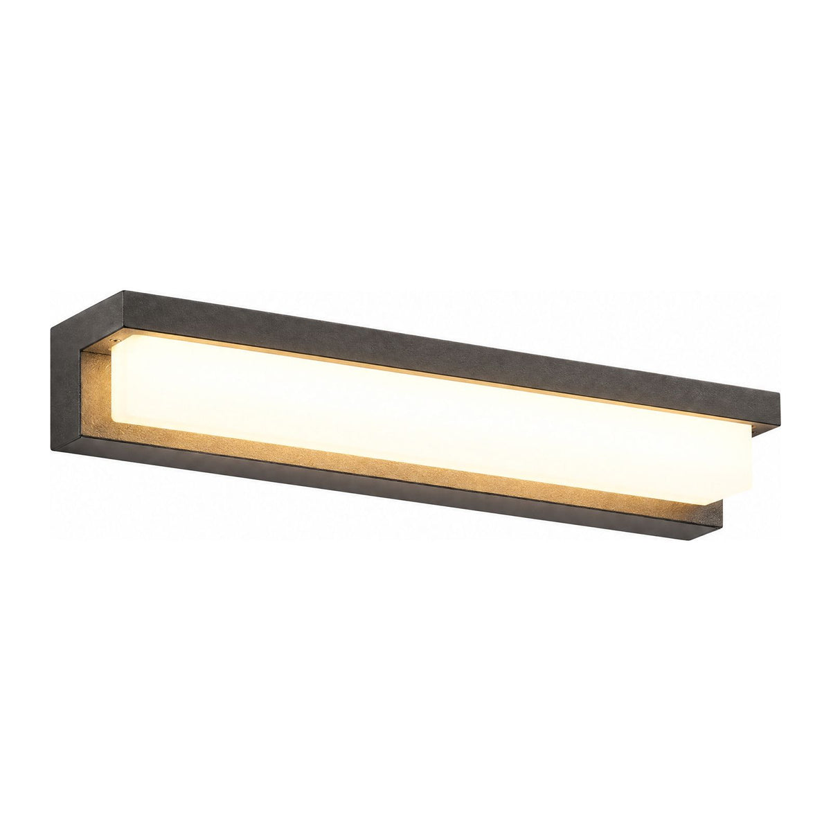 Rectangular Metal and Acrylic Outdoor Wall Light on a white background