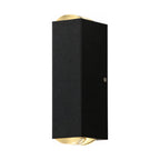 Rectangular Metal Up Down Outdoor Wall Light on a white background