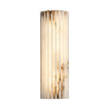 Ribbed Alabaster Column LED Wall Light on a white background