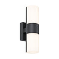 Rotatable Metal Band Acrylic Cylinder LED Outdoor Wall Light on a white background