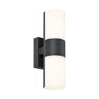 Rotatable Metal Band Acrylic Cylinder LED Outdoor Wall Light on a white background