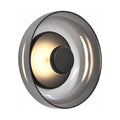 Round Glass Dish LED Wall Light on a white background