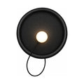Round Iron Ring Wall Light with Magnetic Bulb on a white background