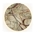 Round Natural Marble LED Wall Light on a white background