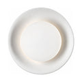 Round White Gypsum and Acrylic Wall Light on a white background