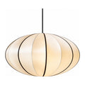 Silk Pumpkin Lantern Japandi Pendant Light on a white background