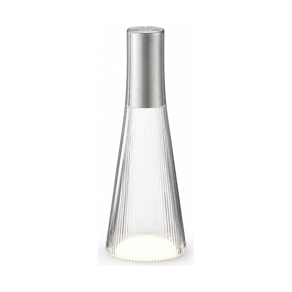 Slim Acrylic Rechargeable Touch Table Lamp on a white background