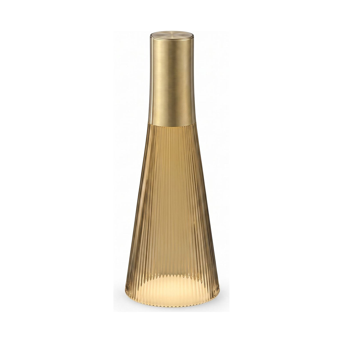 Slim Acrylic Rechargeable Touch Table Lamp in brown on a white background