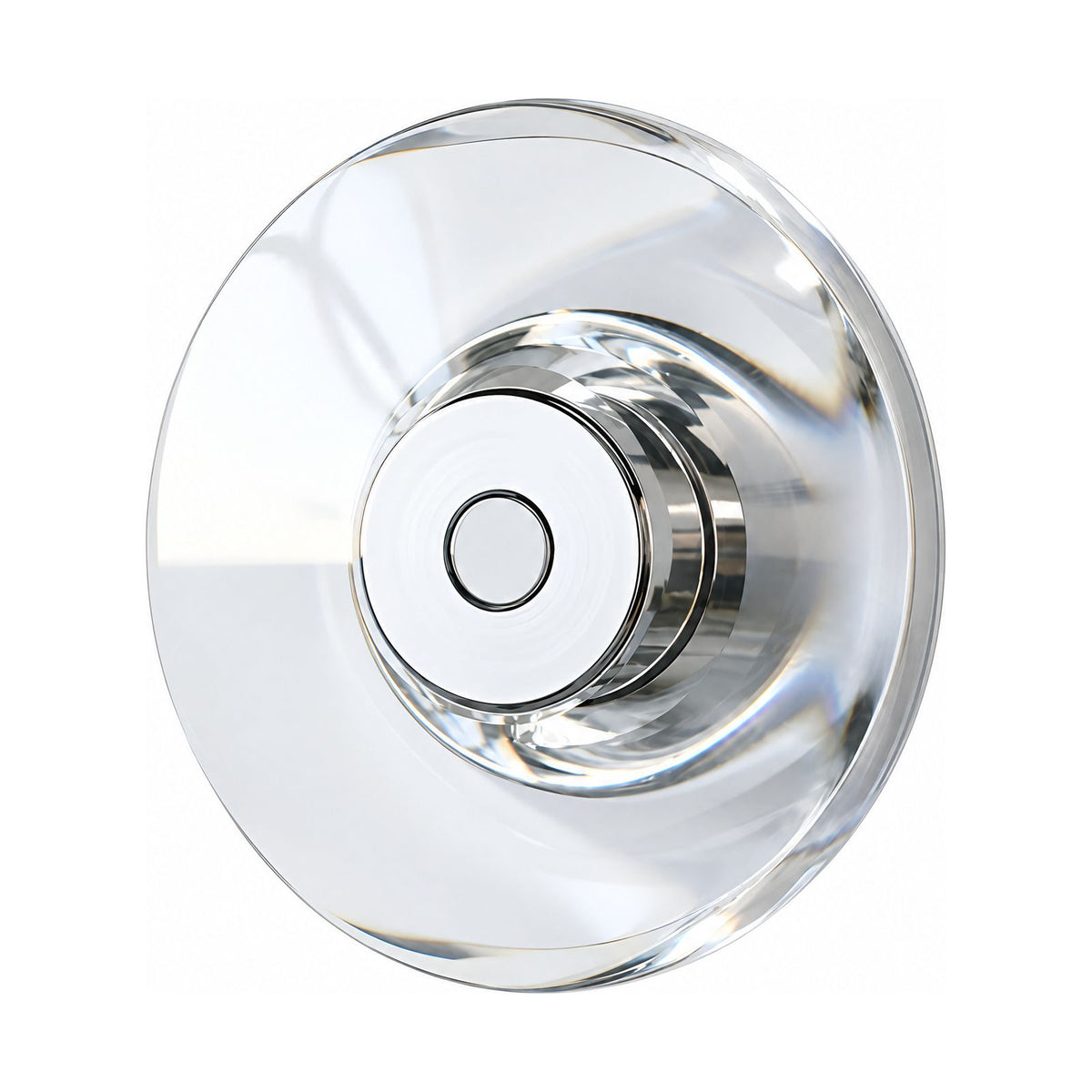 Slim Crystal Disc LED Wall Light on a white background