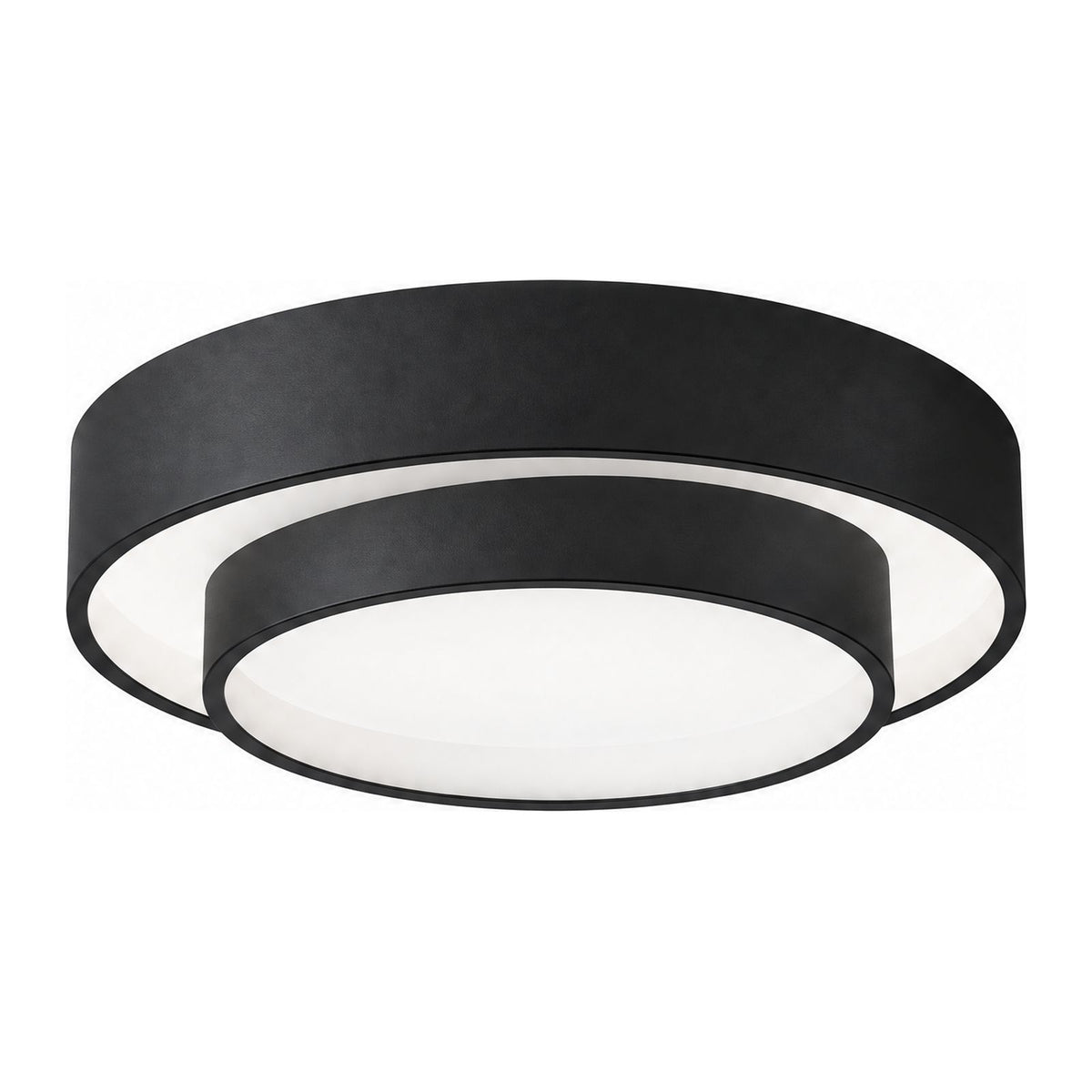 Slim Cylinder Acrylic LED Ceiling Light in black on a white background