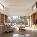 Slim linear LED ceiling light on a kitchen ceiling