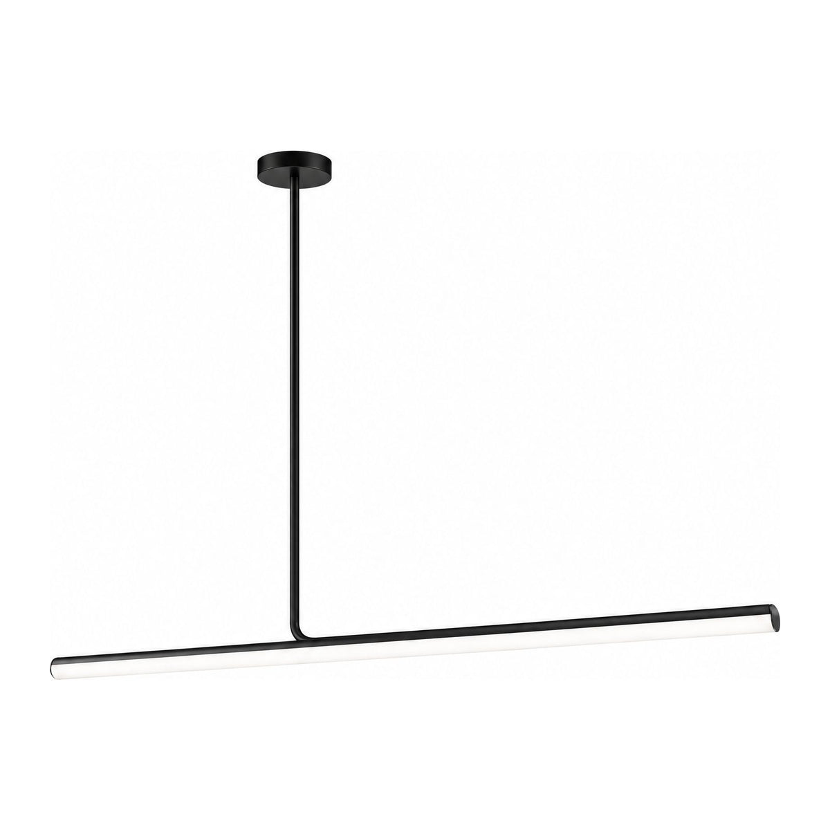 Slim Linear LED Aluminium Pendant Light on a white background