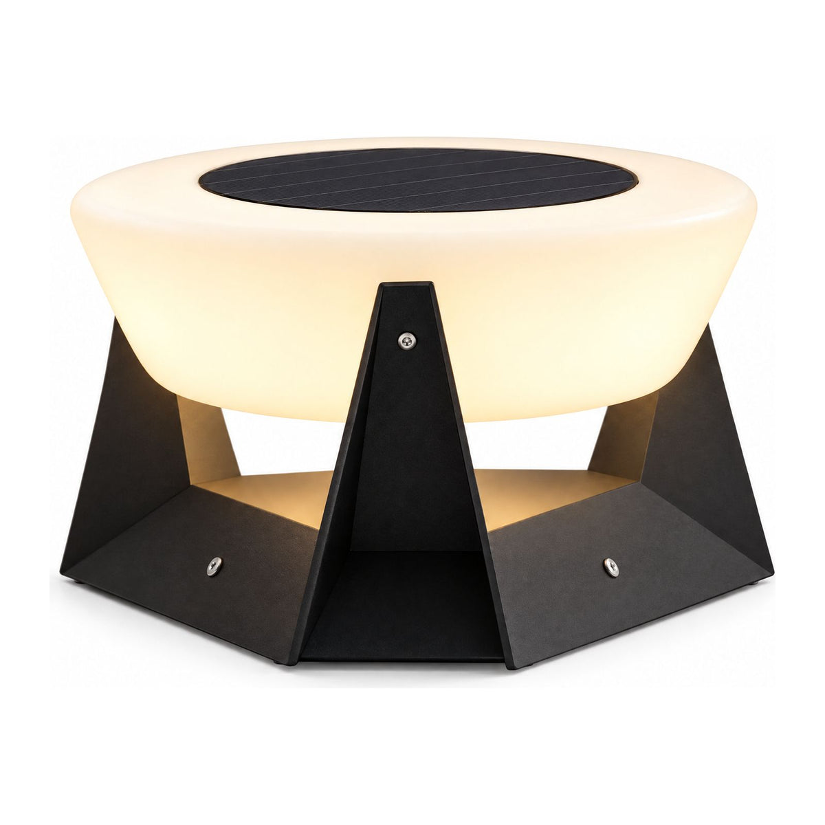Solar LED Bowl Garden Light on a white background