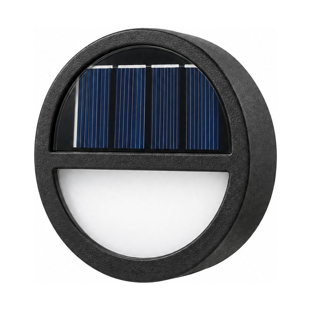 Solar LED Step and Deck Light in Round on a white background