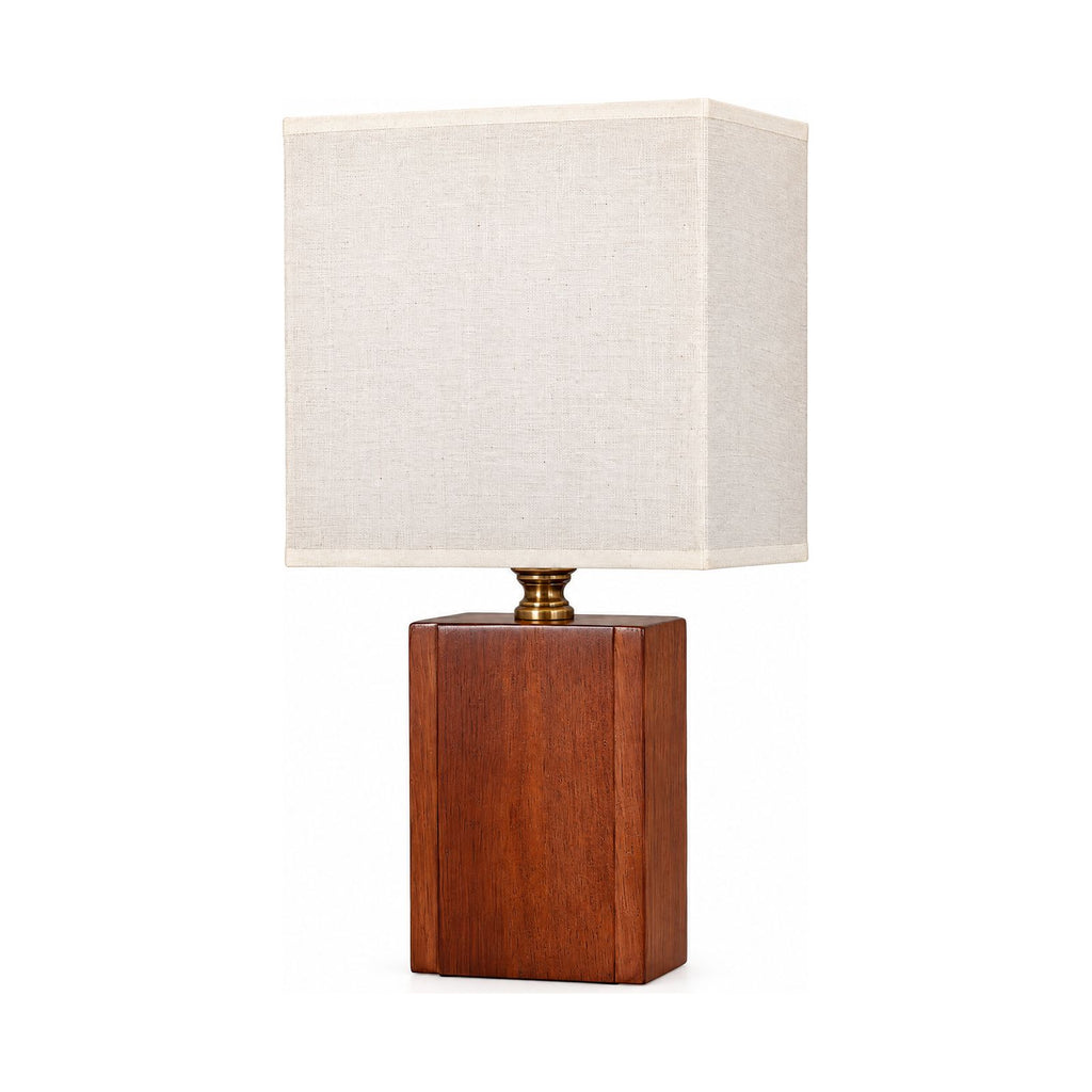 Solid Bamboo Japandi Table Lamp on a white background