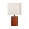 Solid Bamboo Japandi Table Lamp on a white background