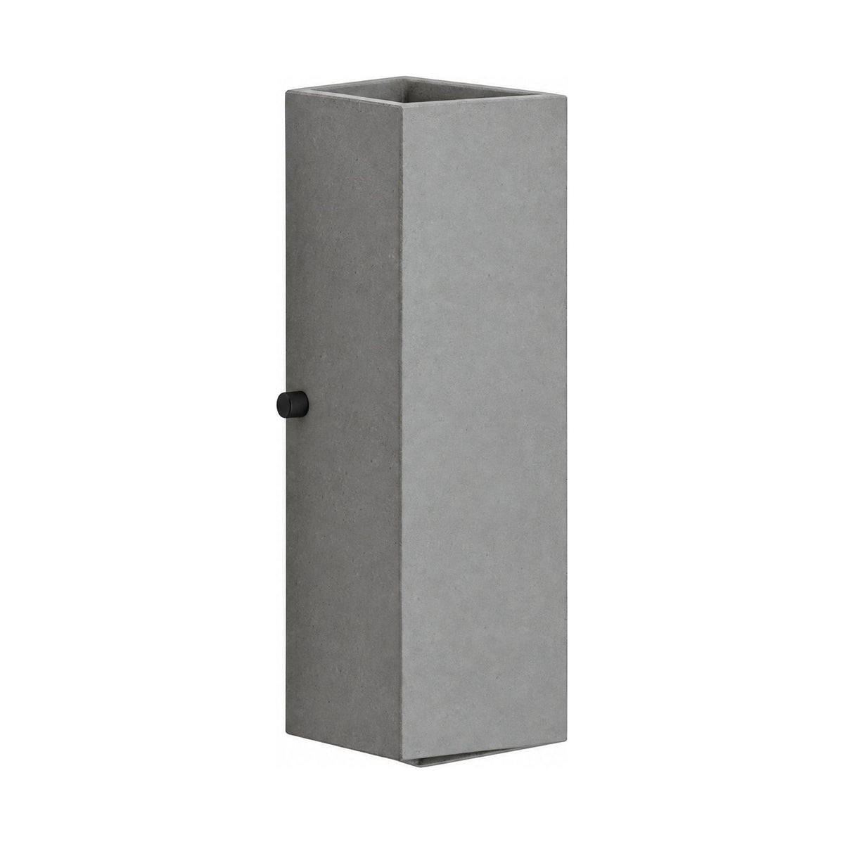 Square Cement Box Outdoor Wall Light on a white background