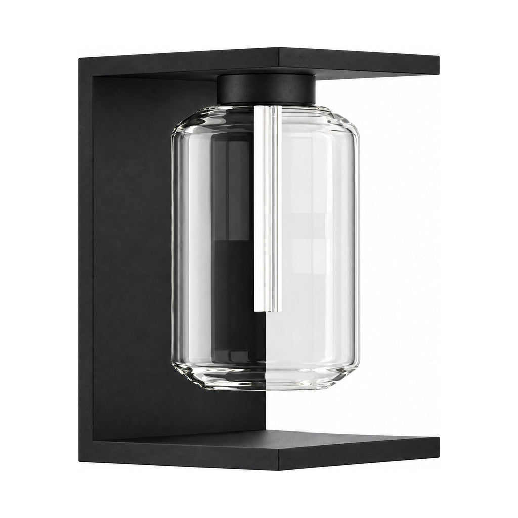 Square Frame Glass Outdoor Wall Lantern on a white background