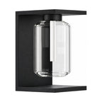 Square Frame Glass Outdoor Wall Lantern on a white background