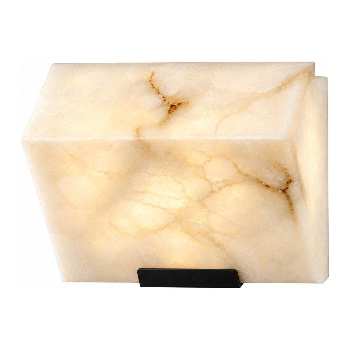 Stacked Alabaster Block Stair Wall Light on a white background