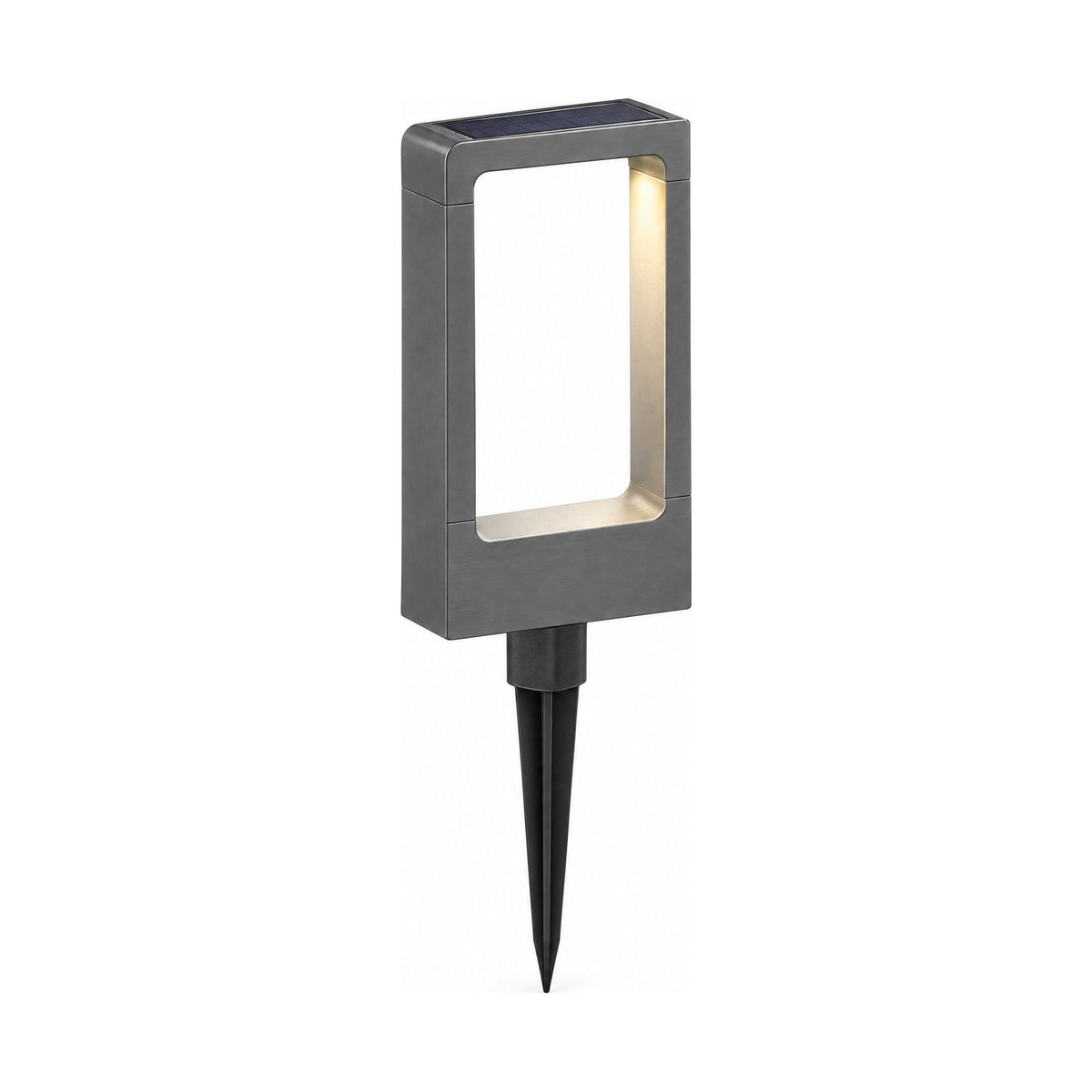 Stainless Steel Solar Floor Light on a white background