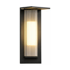 Striped Acrylic Cylinder Outdoor Wall Light on a white background