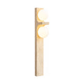 Tall Slim Travertine Strip Wall Light on a white background