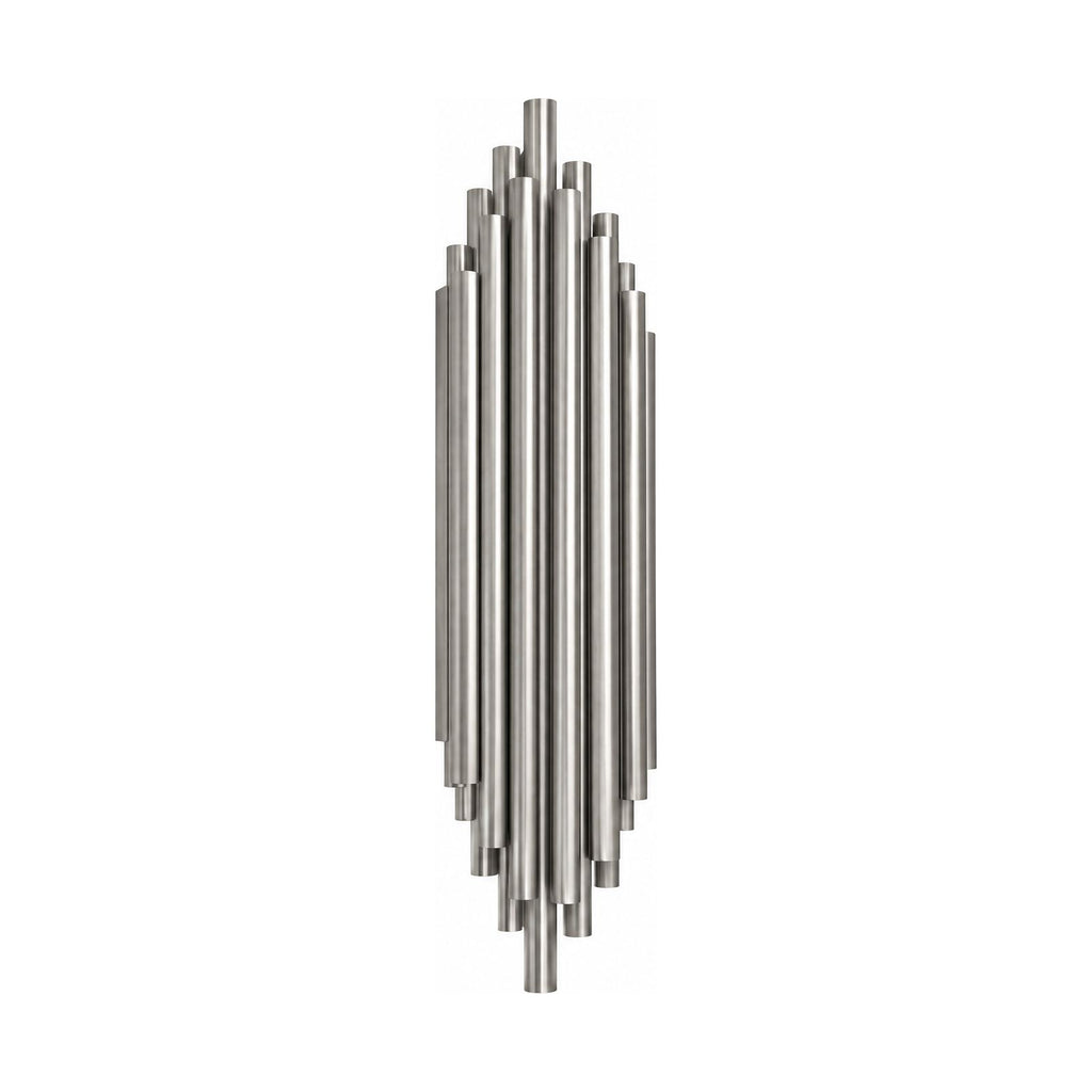 Tall Stainless Steel Up and Down Wall Light on a white background