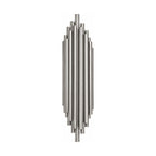 Tall Stainless Steel Up and Down Wall Light on a white background