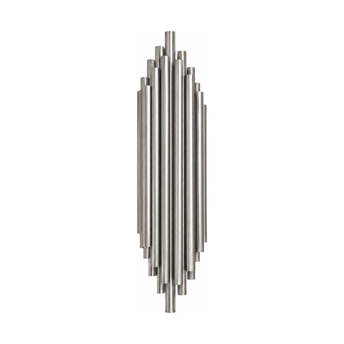 Tall Stainless Steel Up and Down Wall Light on a white background