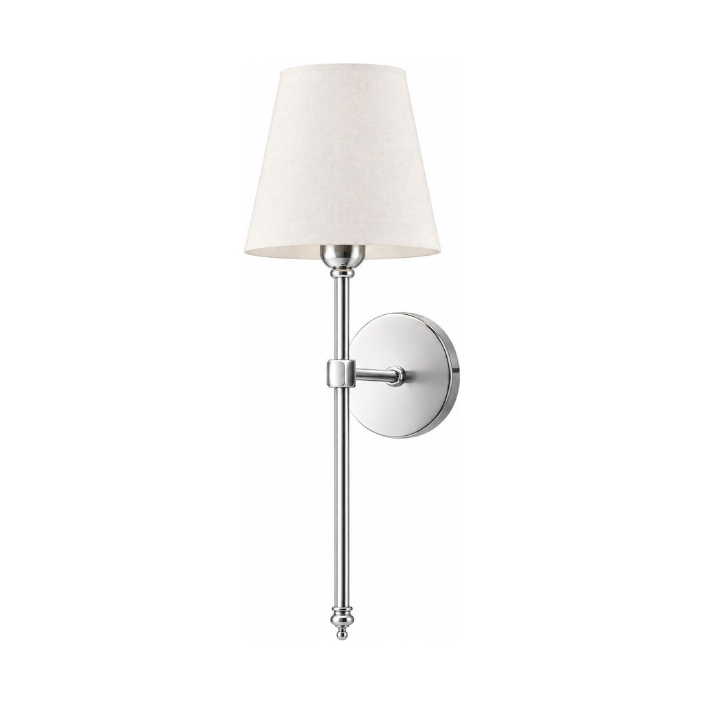 Tapered Fabric Shade Wireless Wall Sconce on a white background