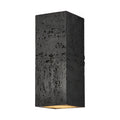 Textured Cement-Finish Box Wall Light on a white background