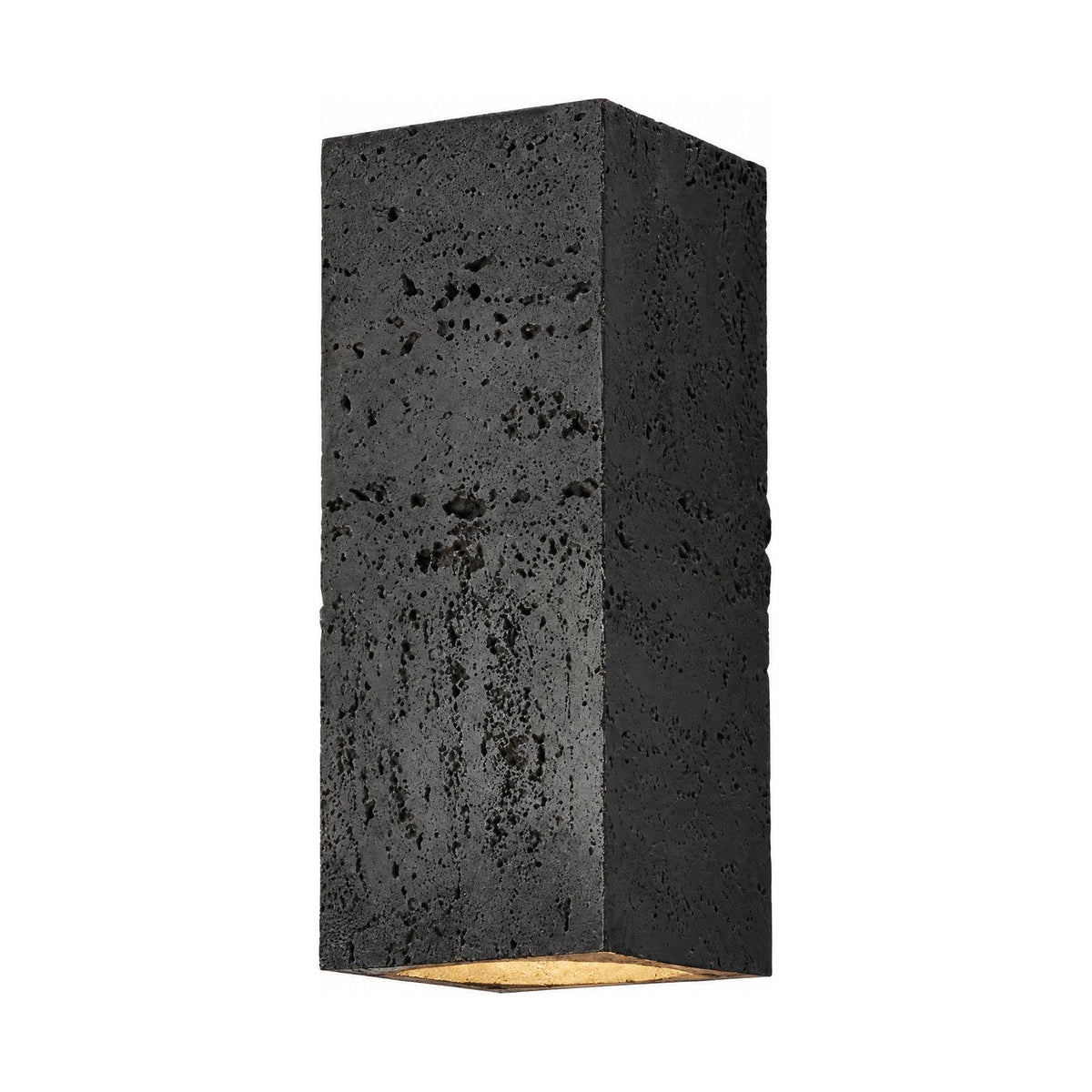 Textured Cement-Finish Box Wall Light on a white background