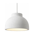 Textured Polystyrene Dome Pendant Light on a white background