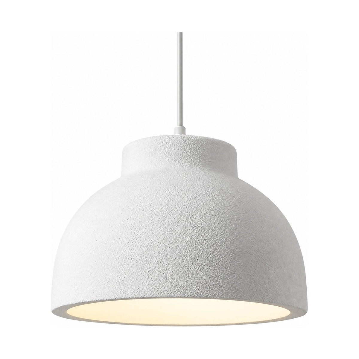 Textured Polystyrene Dome Pendant Light on a white background