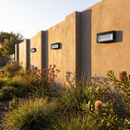 Three Mode Solar Outdoor Wall Light in a pair on the facade of an Australian home