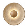 Timber Shade Travertine Wall Light on a white background