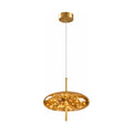 Tinted Glass Capsule and Globe Pendant Light on a white background