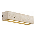 Travertine Look Resin Linear Up Down Outdoor Wall Light on a white background