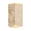 Travertine Stone Outdoor Up Down Wall Light on a white background