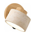 Travertine Stone Reading Wall Light on a white background