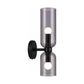 Twin Coloured Glass Shade Wall Light on a white background
