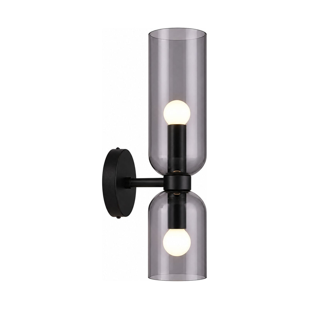 Twin Coloured Glass Shade Wall Light on a white background