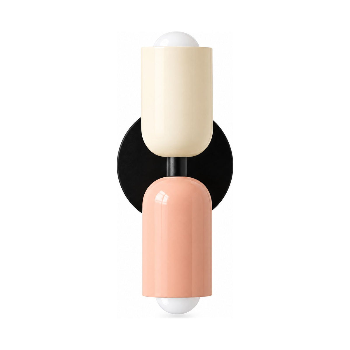 Two Tone Double Head Iron Wall Light on a white background