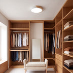 The 23 cm ultra thin LED oyster ceiling light in a dressing room